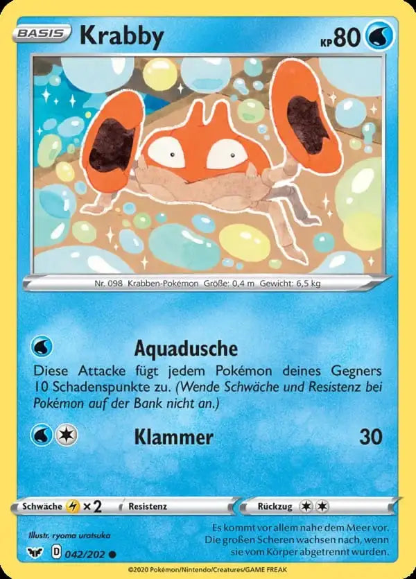 krabby 042/202 – Pokémon Schwert & Schild Karte