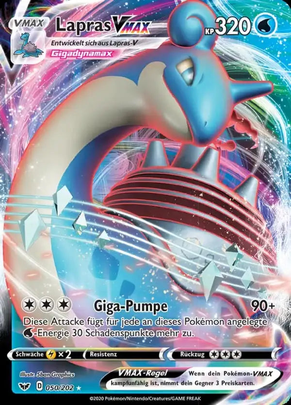lapras vmax 050/202 – Pokémon Schwert & Schild Karte
