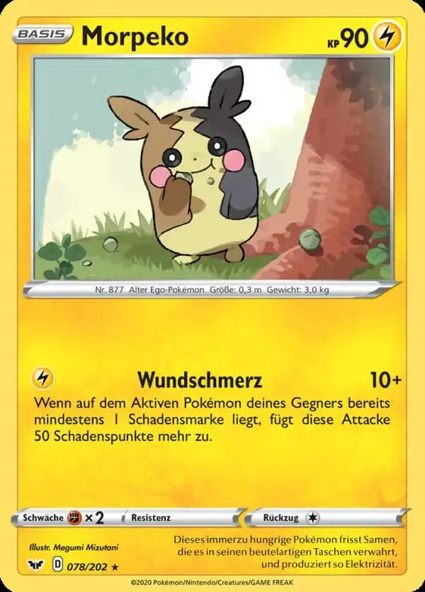 morpeko 078/202 – Pokémon Schwert & Schild Karte