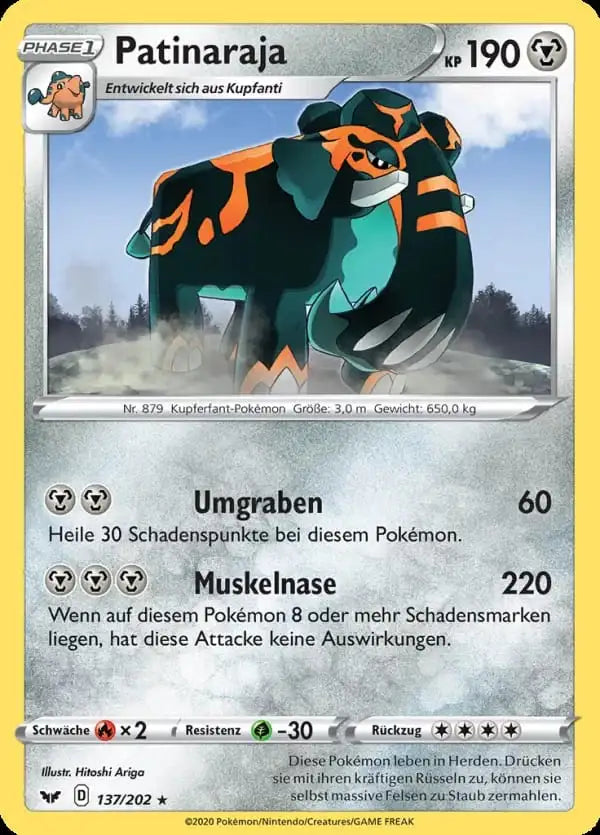 patinaraja 137/202 – Pokémon Schwert & Schild Karte