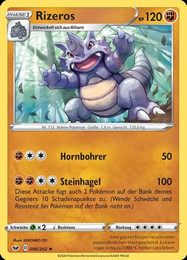 rizeros 098/202 – Pokémon Schwert & Schild Karte
