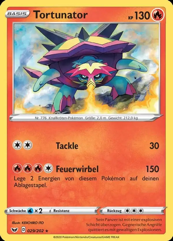 tortunator 029/202 – Pokémon Schwert & Schild Karte