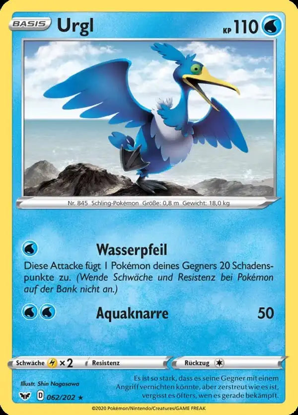 urgl 062/202 – Pokémon Schwert & Schild Karte