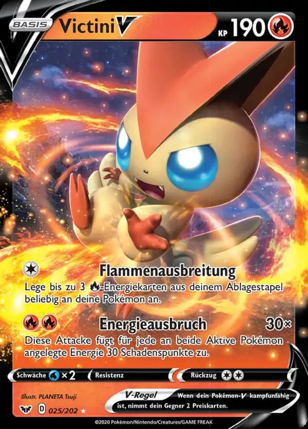 victini v 025/202 – Pokémon Schwert & Schild Karte