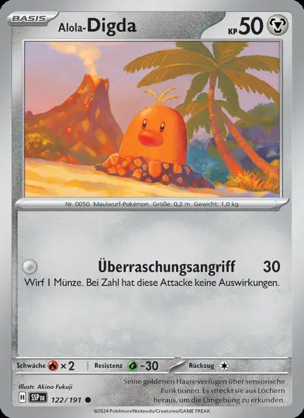 Alola digda 122/191 – Pokémon Stürmische Funken Karte
