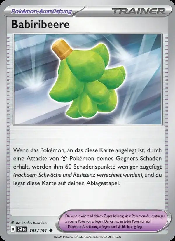 Babiribeere 163/191 – Pokémon Stürmische Funken Karte