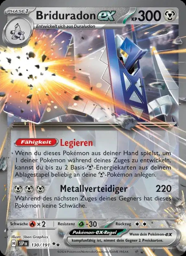 Briduradon ex 130/191 – Pokémon Stürmische Funken Karte
