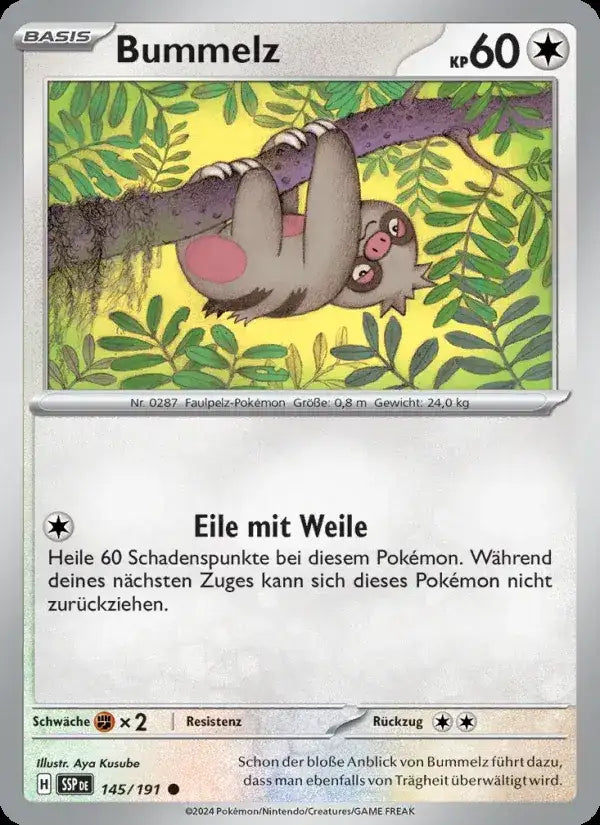 Bummelz 145/191 – Pokémon Stürmische Funken Karte
