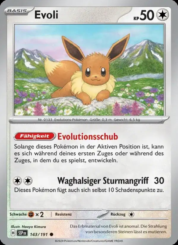 Evoli 143/191 – Pokémon Stürmische Funken Karte
