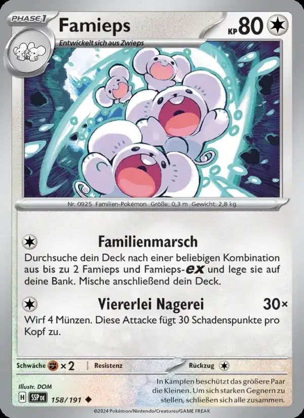 Famieps 158/191 – Pokémon Stürmische Funken Karte