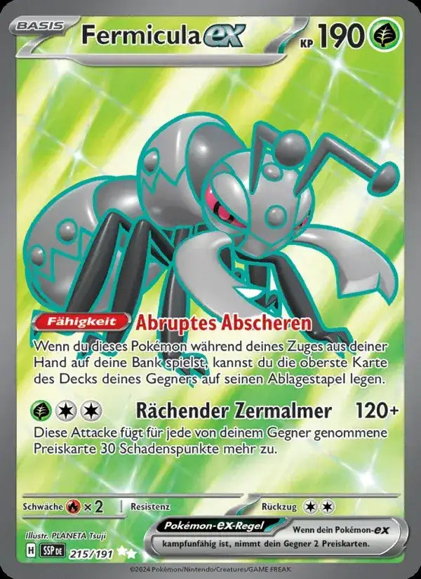 Fermicula ex 215/191 – Pokémon Stürmische Funken Karte