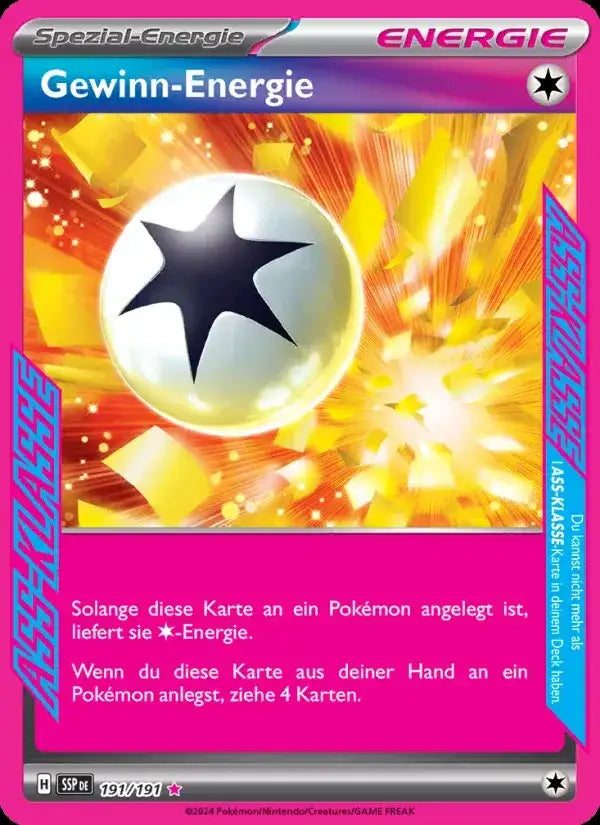Gewinn energie 191/191 – Pokémon Stürmische Funken Karte