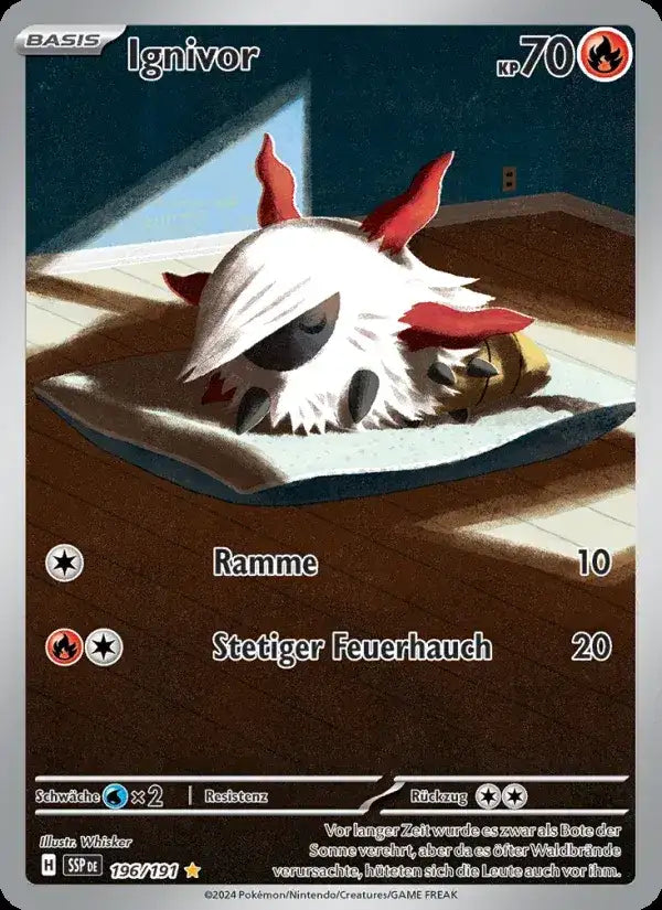 Ignivor 196/191 – Pokémon Stürmische Funken Karte