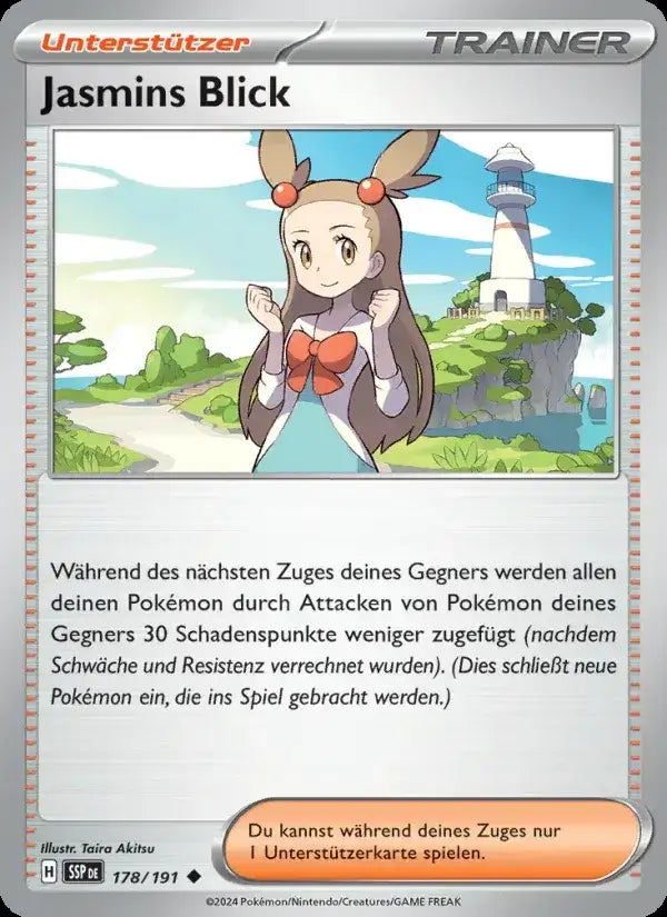 Jasmins blick 178/191 – Pokémon Stürmische Funken Karte