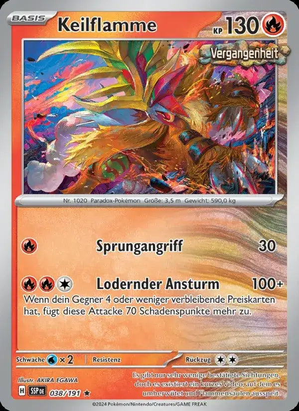 Keilflamme 038/191 – Pokémon Stürmische Funken Karte