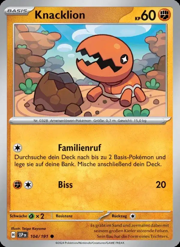 Knacklion 104/191 – Pokémon Stürmische Funken Karte