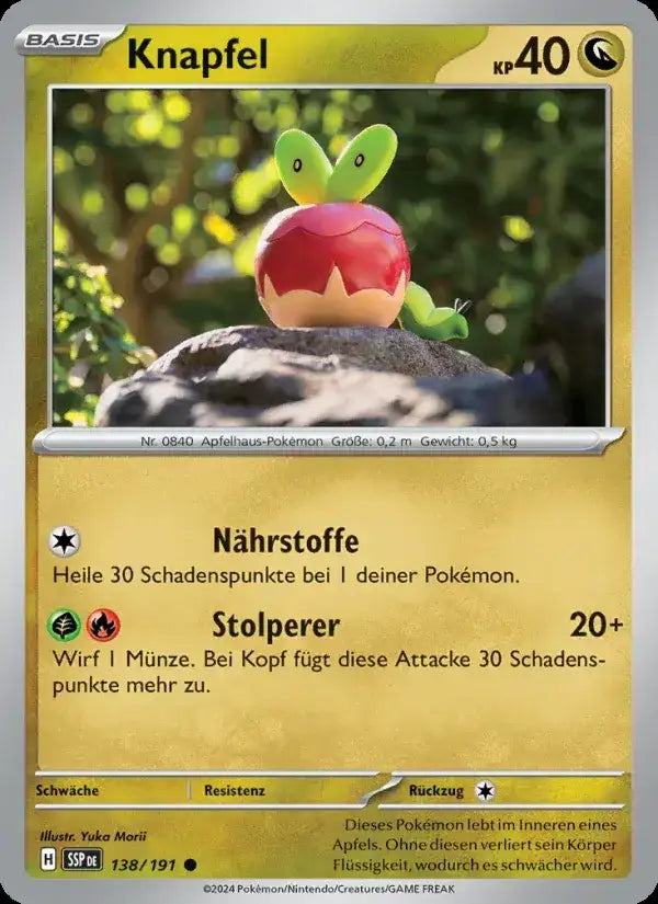 Knapfel 138/191 – Pokémon Stürmische Funken Karte