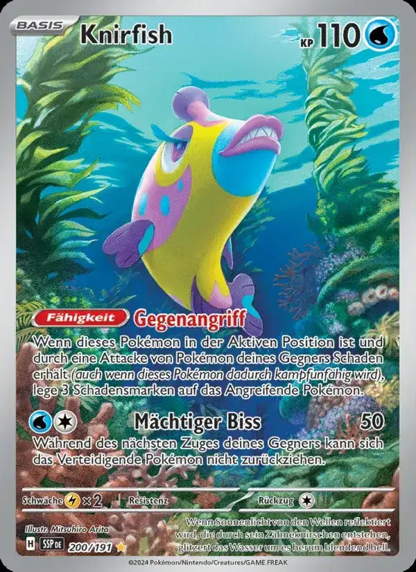 Knirfish 200/191 – Pokémon Stürmische Funken Karte