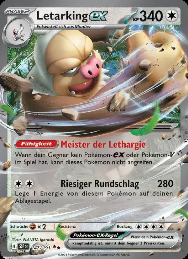 Letarking ex 147/191 – Pokémon Stürmische Funken Karte