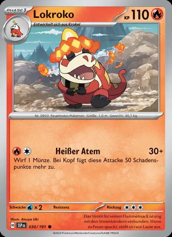 Lokroko 030/191 – Pokémon Stürmische Funken Karte