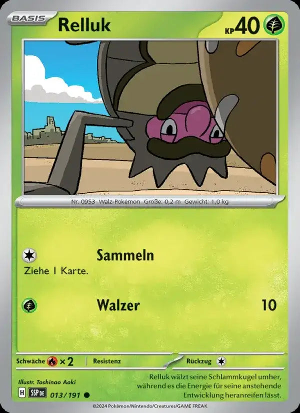 Relluk 013/191 – Pokémon Stürmische Funken Karte