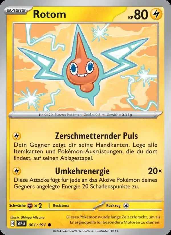 Rotom 061/191 – Pokémon Stürmische Funken Karte