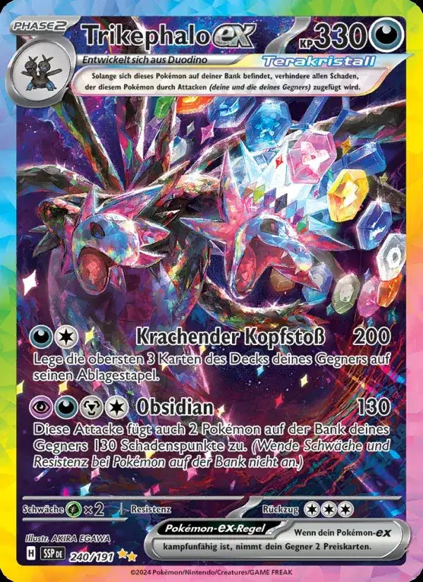 Trikephalo ex 240/191 – Pokémon Stürmische Funken Karte