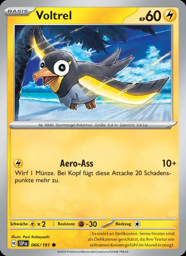 Voltrel 066/191 – Pokémon Stürmische Funken Karte