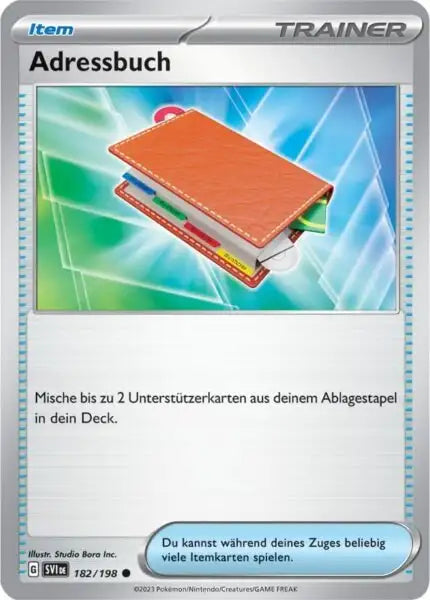 Adressbuch 182/198 – Pokémon Karmesin & Purpur Karte