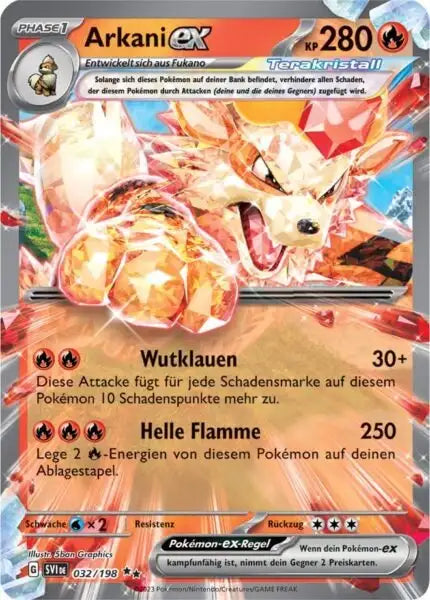 Arkani ex 032/198 – Pokémon Karmesin & Purpur Karte