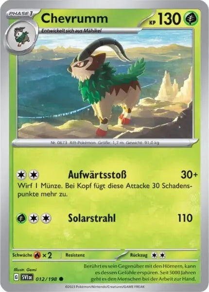Chevrumm 012/198 – Pokémon Karmesin & Purpur Karte