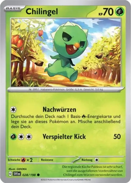 Chilingel 028/198 – Pokémon Karmesin & Purpur Karte