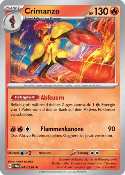 Crimanzo 041/198 – Pokémon Karmesin & Purpur Karte