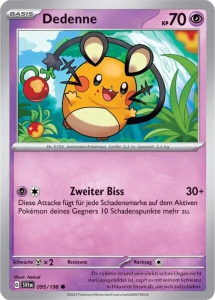 Dedenne 095/198 – Pokémon Karmesin & Purpur Karte