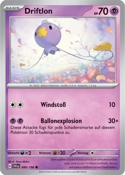 Drifloon 089/198 – Pokémon Karmesin & Purpur Karte