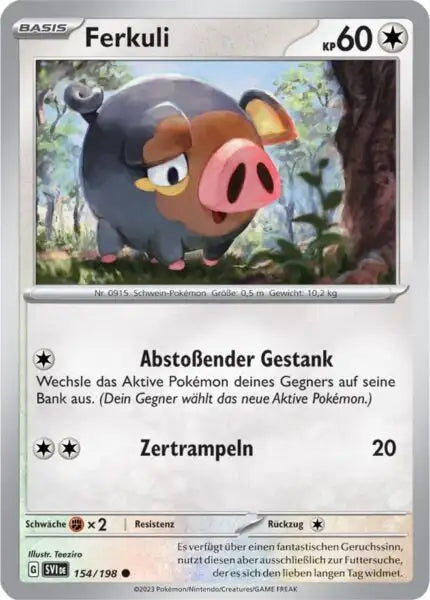 Ferkuli 154/198 – Pokémon Karmesin & Purpur Karte