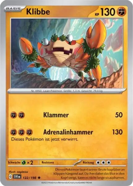 Klibbe 122/198 – Pokémon Karmesin & Purpur Karte