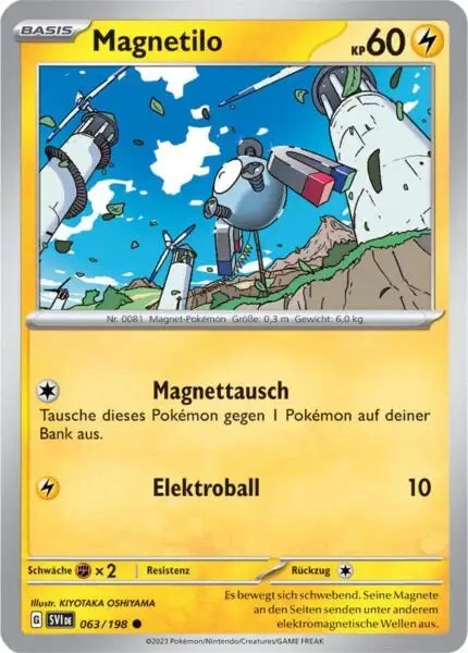 Magnetilo 063/198 – Pokémon Karmesin & Purpur Karte