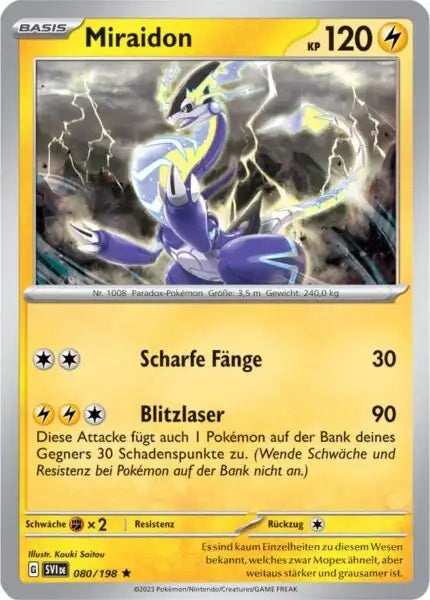 Miraidon 080/198 – Pokémon Karmesin & Purpur Karte