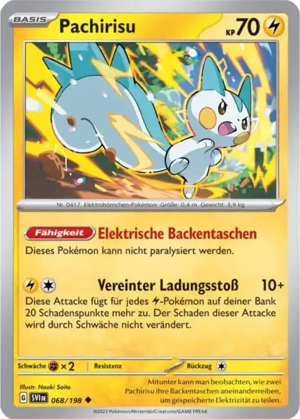Pachirisu 068/198 – Pokémon Karmesin & Purpur Karte