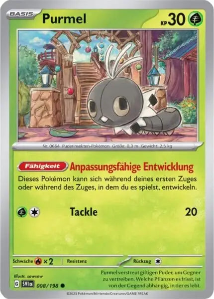 Purmel 008/198 – Pokémon Karmesin & Purpur Karte
