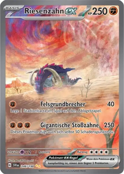 Riesenzahn ex 246/198 – Pokémon Karmesin & Purpur Karte