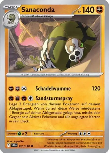 Sanaconda 120/198 – Pokémon Karmesin & Purpur Karte