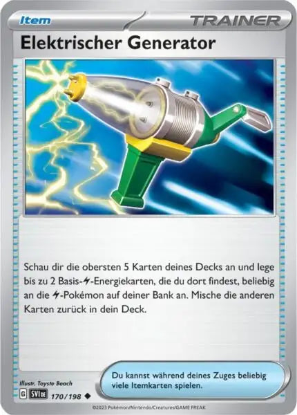 Stromgenerator 170/198 – Pokémon Karmesin & Purpur Karte