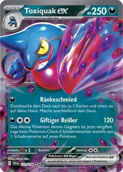 Toxiquak ex 131/198 – Pokémon Karmesin & Purpur Karte