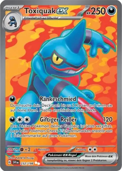 Toxiquak ex 232/198 – Pokémon Karmesin & Purpur Karte