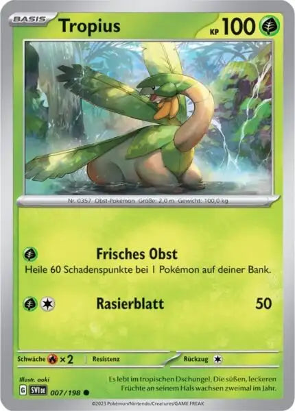 Tropius 007/198 – Pokémon Karmesin & Purpur Karte