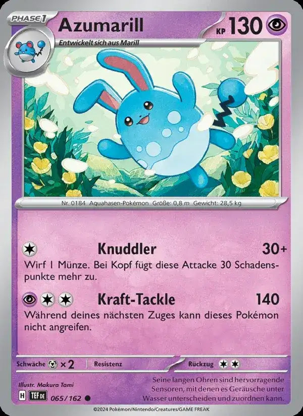 Azumarill 065/162 – Pokémon Gewalten der Zeit Karte