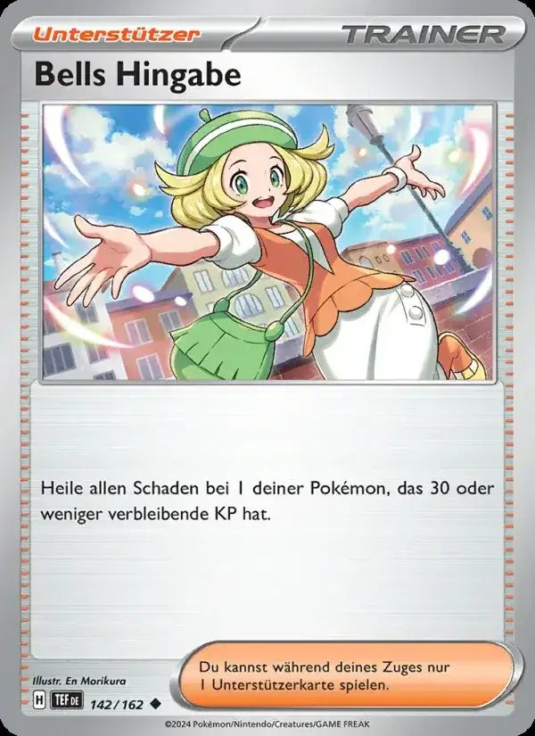 Bells hingabe 142/162 – Pokémon Gewalten der Zeit Karte