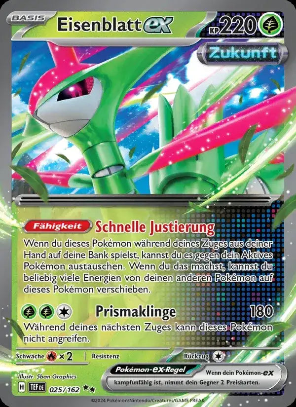 Eisenblatt ex 025/162 – Pokémon Gewalten der Zeit Karte